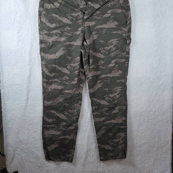 Abercrombie & Fitch Men's Camo Loose Ripstop Utility Pants Green Size 33x32 - Picture 1 of 6